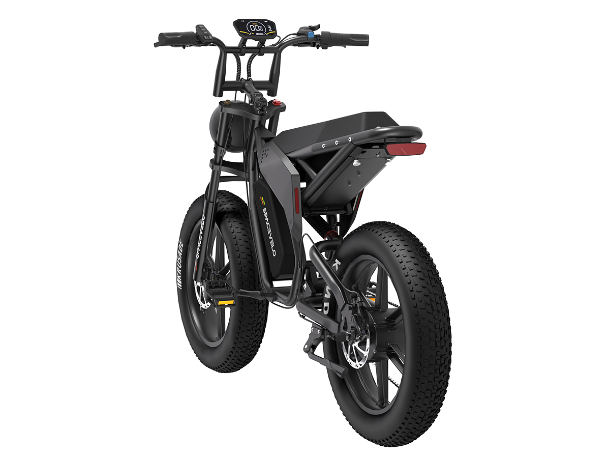Powerful 750W（peak 1200w） E-Bike with 100+ Mile Range for Ultimate Riding Freedom Experience unmatched performance with this premium e-bike featuring a robust 750W（peak 1200W) motor (95Nm torque) that conquers steep hills with ease. The long-range 100+ mile battery eliminates range anxiety, making it perfect for extended commutes and weekend adventures. Built for all terrains, the fat tires provide exceptional stability on city streets, gravel paths, and dirt trails. The intuitive pedal-assist system ensure