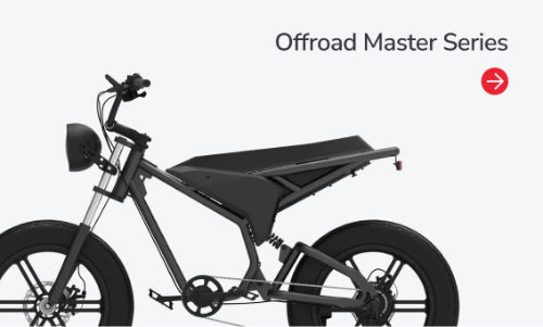 Explore the Offroad Master Series e-bikes by SPACEVELO, built for challenging terrains and advanced riding, featured on our Series page.